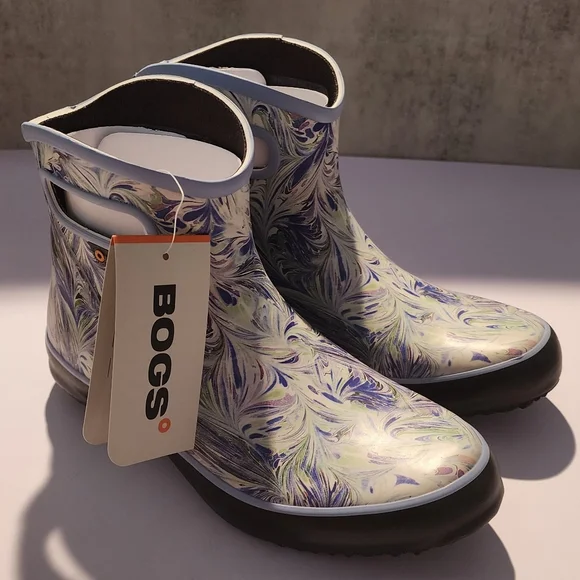 BOGS Patch Ankle Mrbl Rainboot - Picture 1 of 5